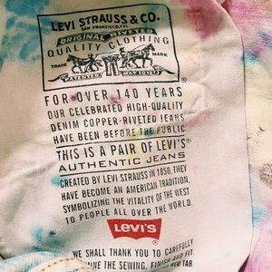 Levi's Shorts - Tie Dye Levi Jean Shorts Levi's Shorts - Tie Dye Levi Jean Shorts